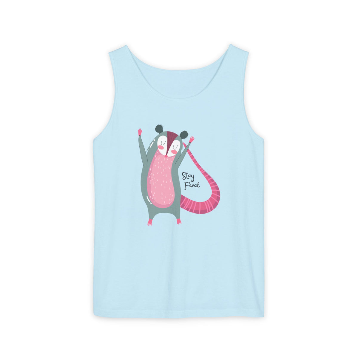 Stay Feral – Happy Possum Unisex Jersey Tank