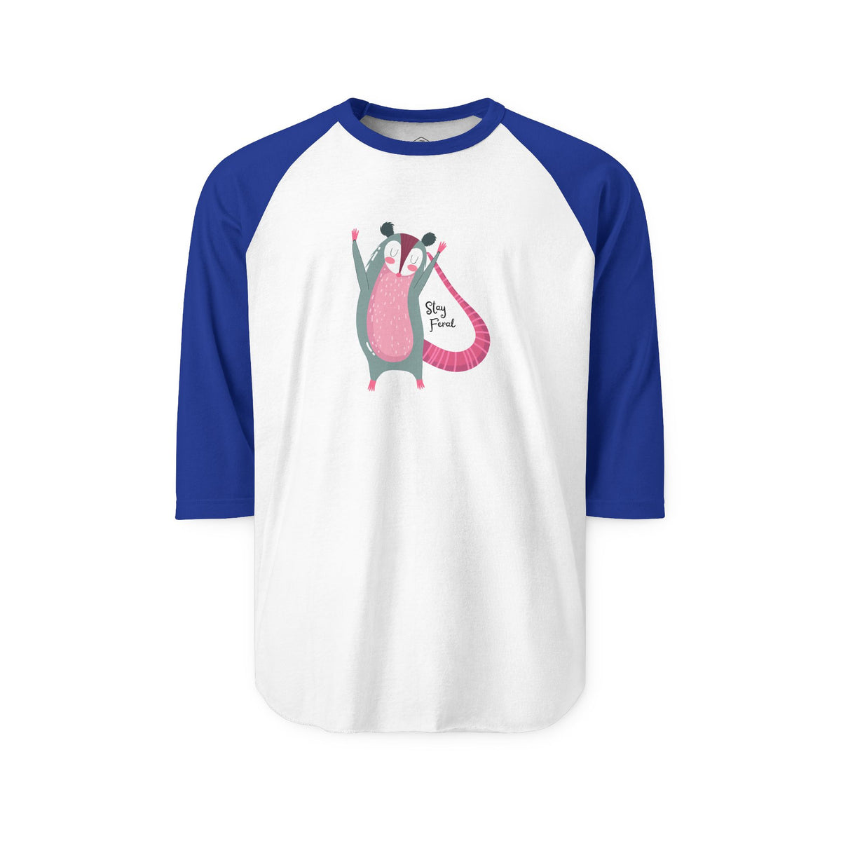Stay Feral – Possum 3/4 Sleeve Raglan Tee
