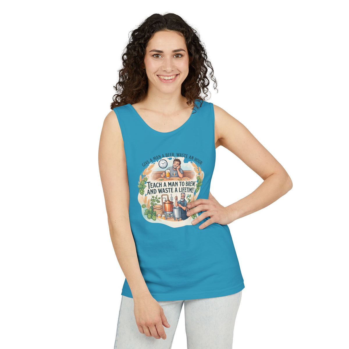 Teach a Man to Brew Beer Tank Top