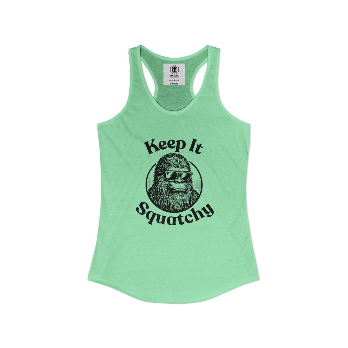 Keep It Squatchy Bigfoot Women’s Racerback Tank Top