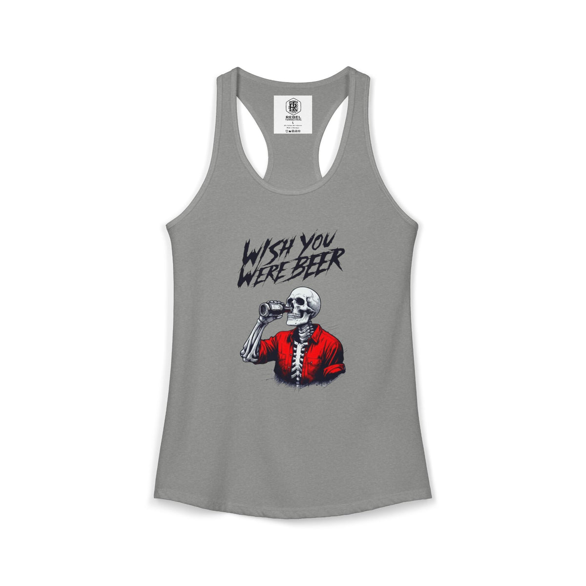 Wish You Were Beer – Skeleton Women’s Racerback Tank