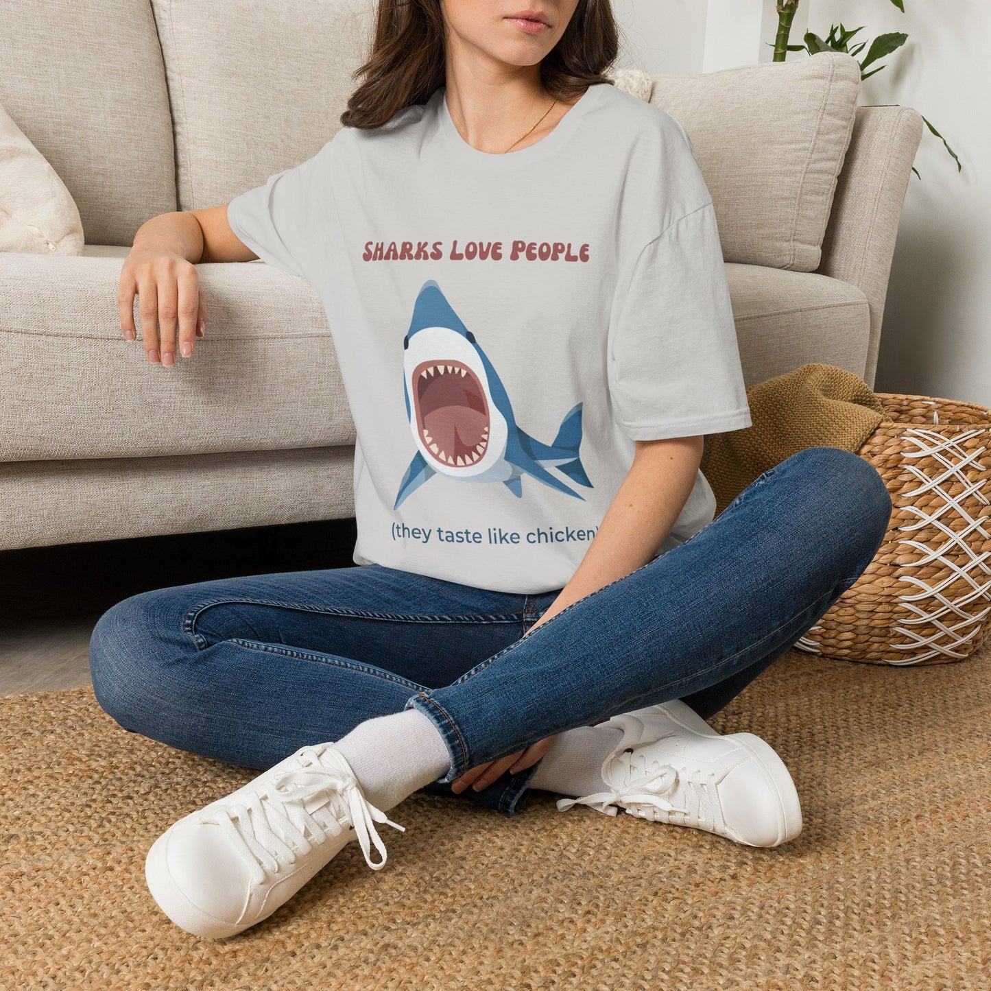 Sharks Love People T-Shirt — Funny Shark Graphic Tee