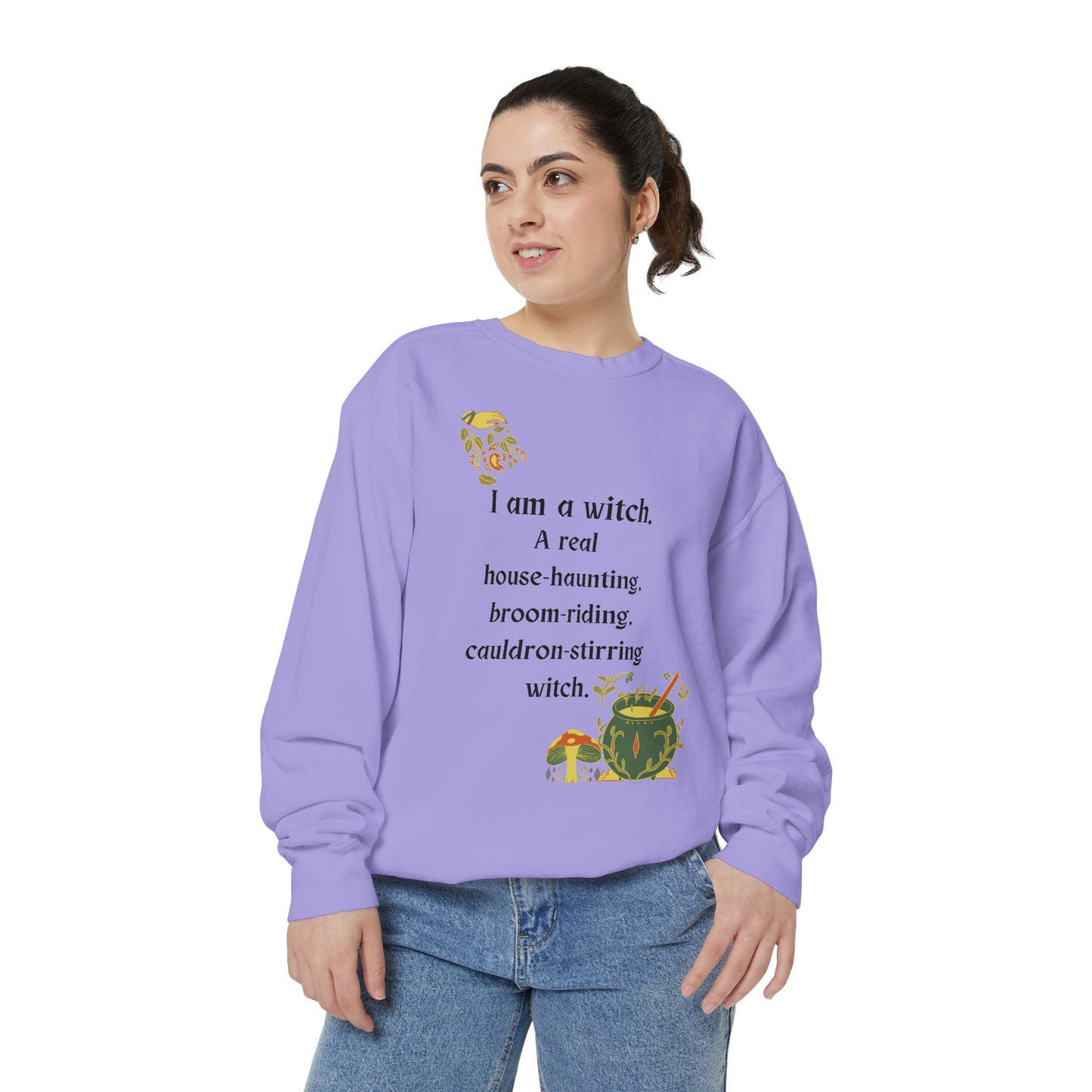 The Real Witch Cauldron & Broom Unisex Sweatshirt