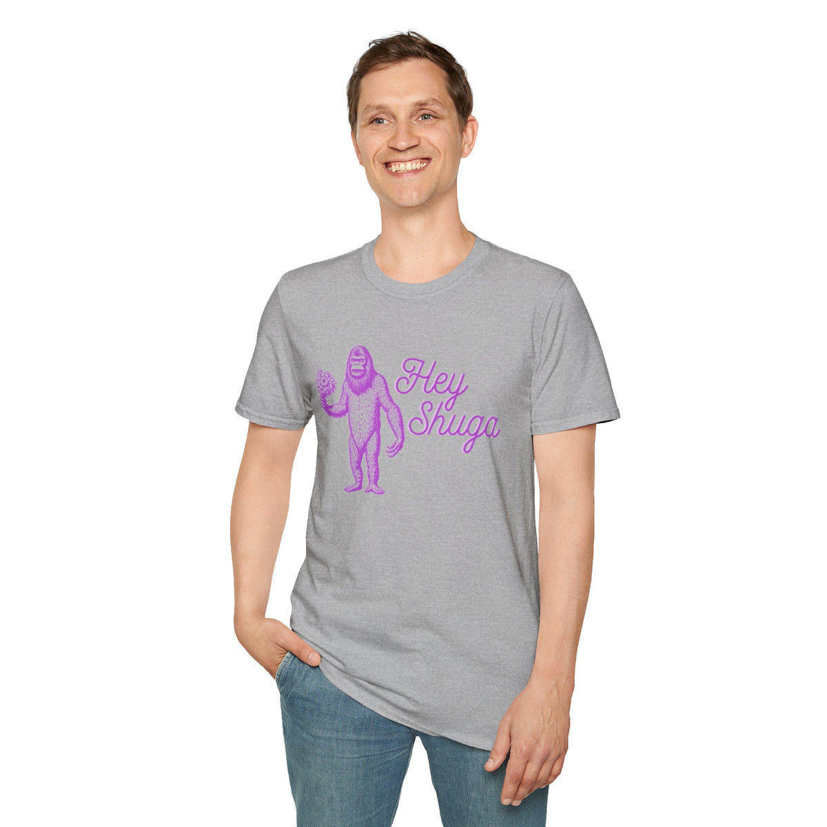 Hey Shuga Bigfoot Unisex Softstyle T-Shirt