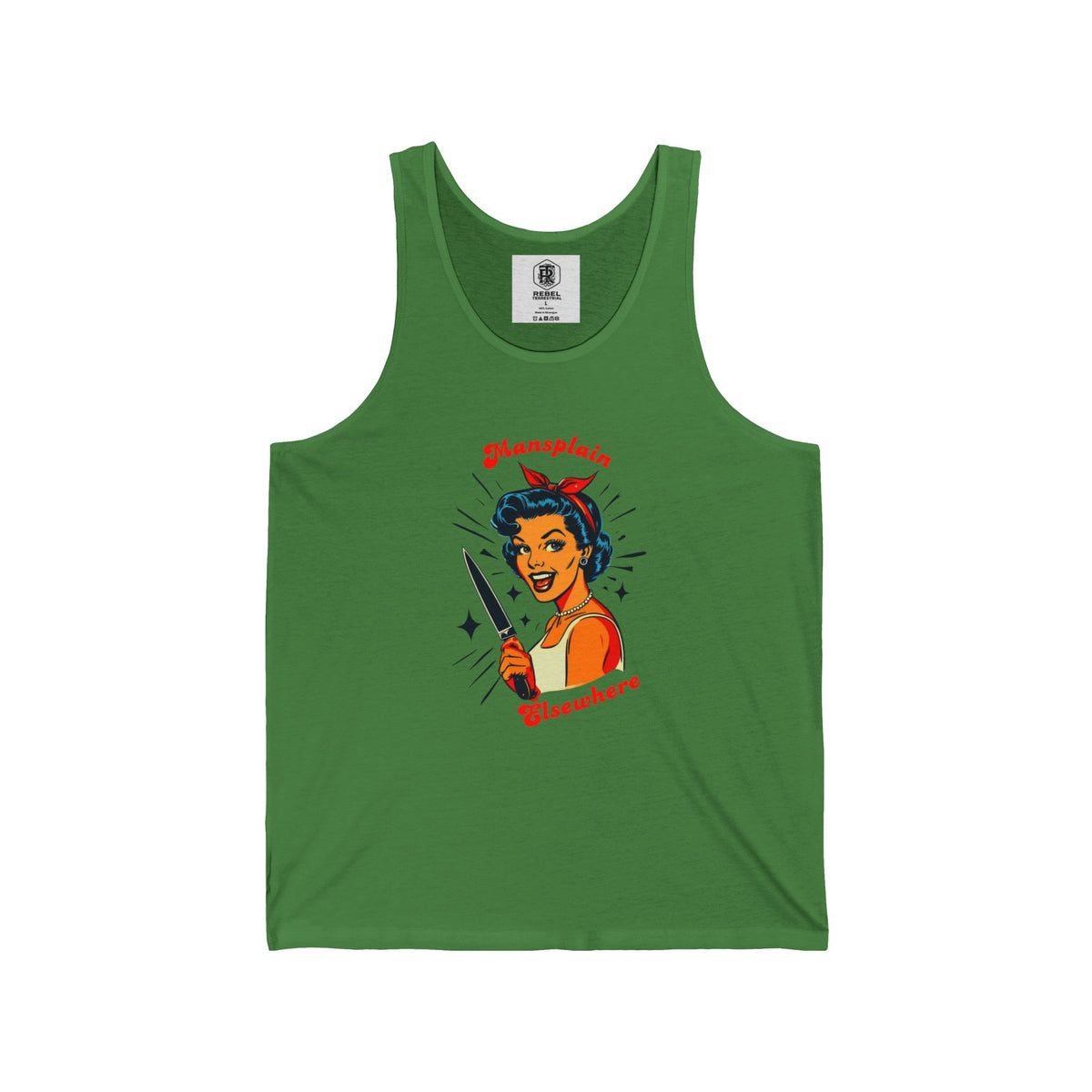 Mansplain Elsewhere – Unisex Jersey Tank