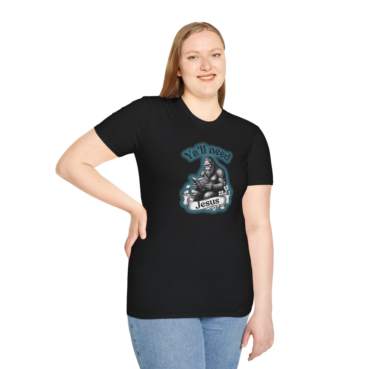 Y’all Need Jesus Bigfoot Unisex Softstyle T-Shirt