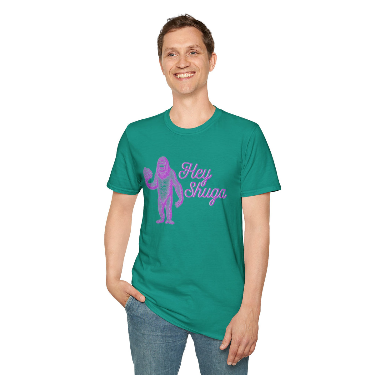 Hey Shuga Bigfoot Unisex Softstyle T-Shirt