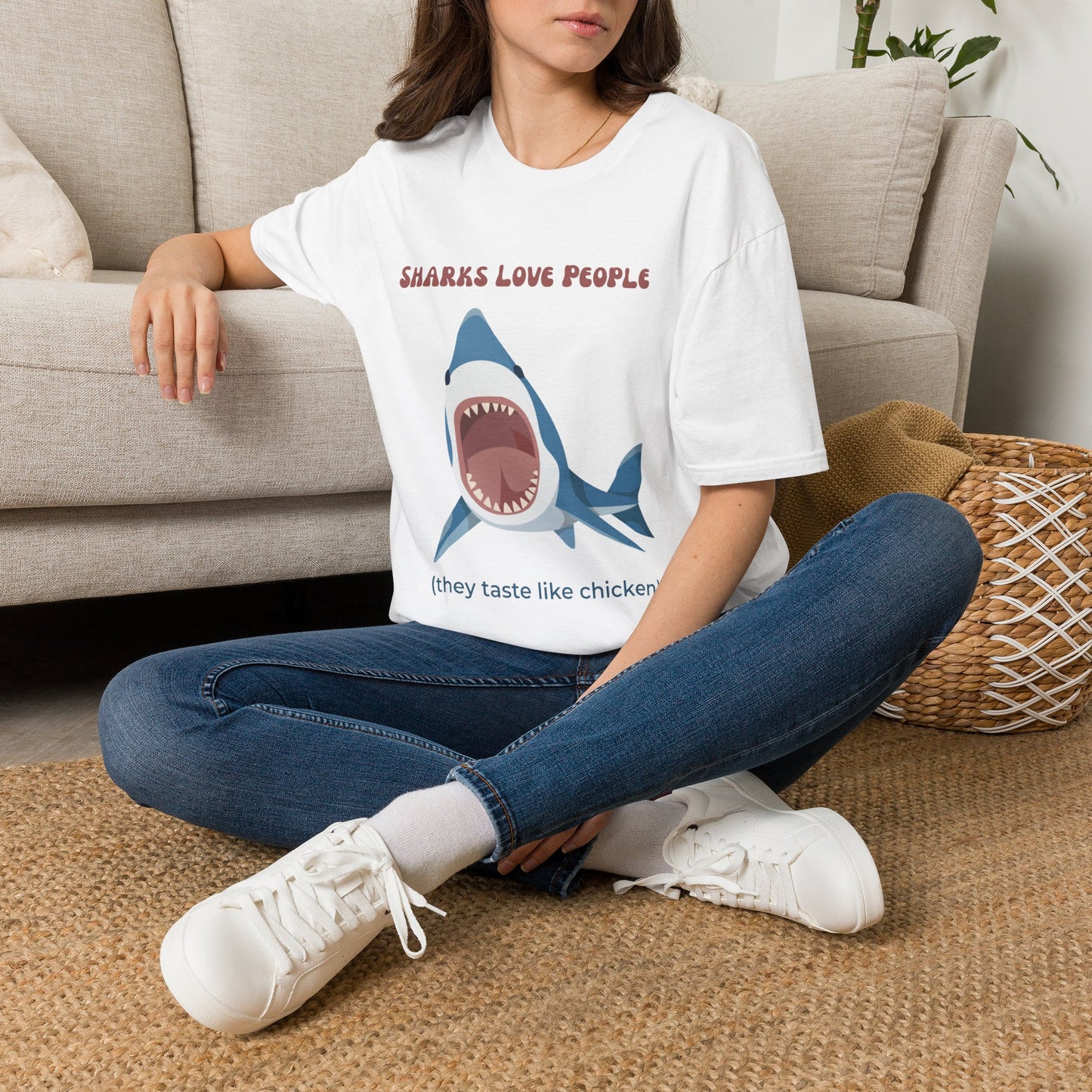 Sharks Love People T-Shirt — Funny Shark Graphic Tee